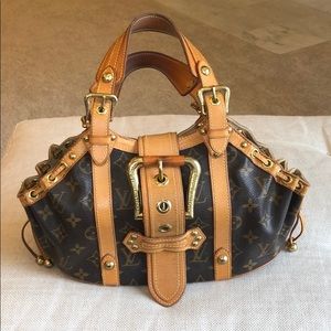 LOUIS VUITTON Brown Monogram Canvas Theda GM Bag